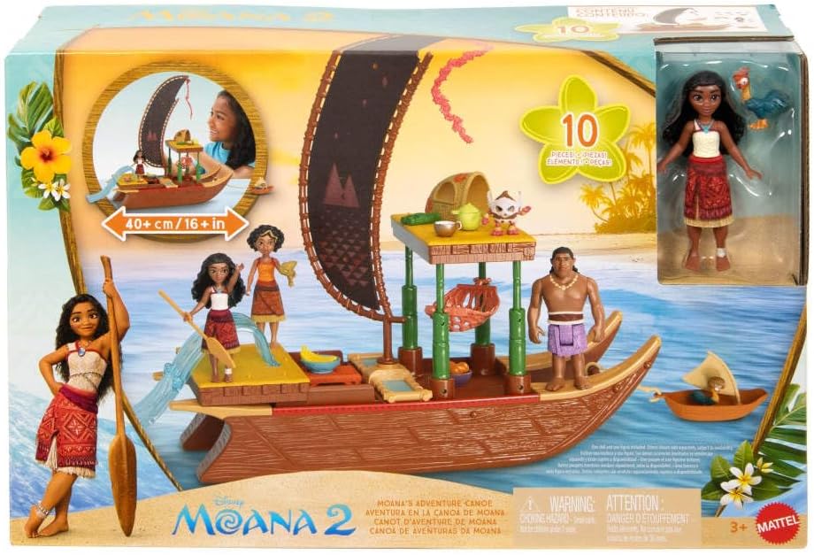 Ігровий набір Моана 2 Пригоди на каное, Mattel - Зображення 10