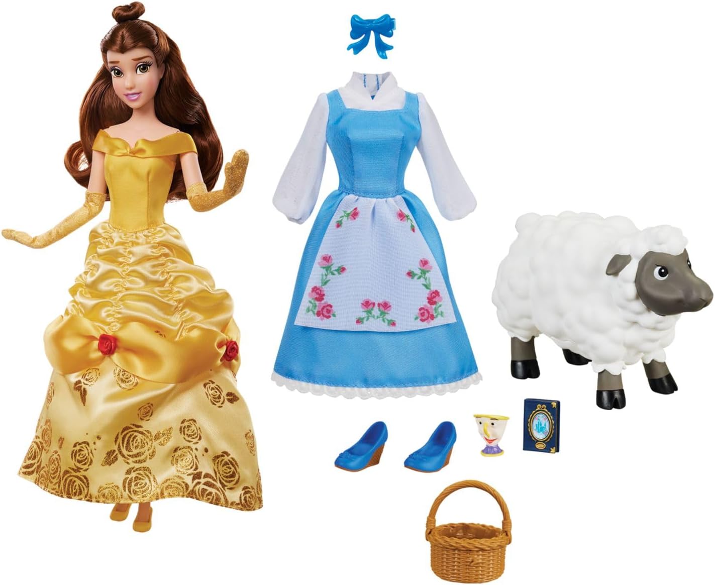 Лялька Disney Princess в наборі з додатковим одягом, улюбленцем та аксесуарами Бель - Зображення 7
