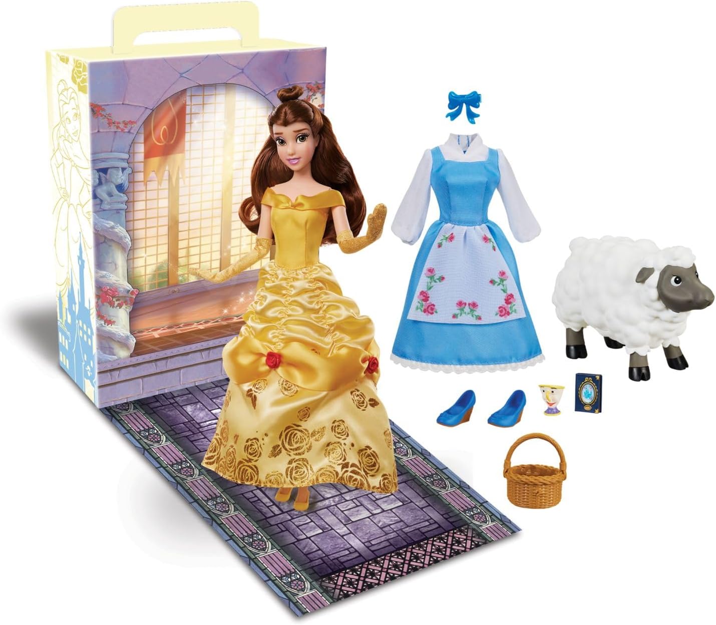 Лялька Disney Princess в наборі з додатковим одягом, улюбленцем та аксесуарами Бель - Зображення 8