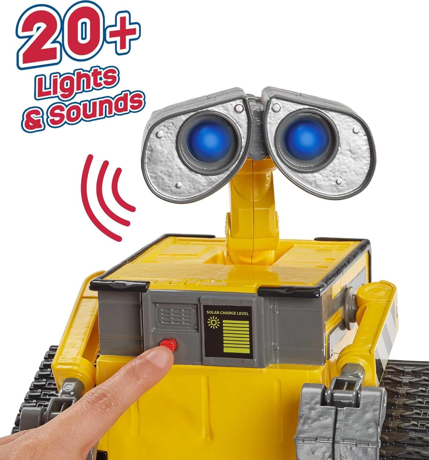 Робот Воллі на радіокеруванні (22см) Mattel Disney Pixar WALL-E RC Robot Toy with 20+ Lights & Sounds - Зображення 4