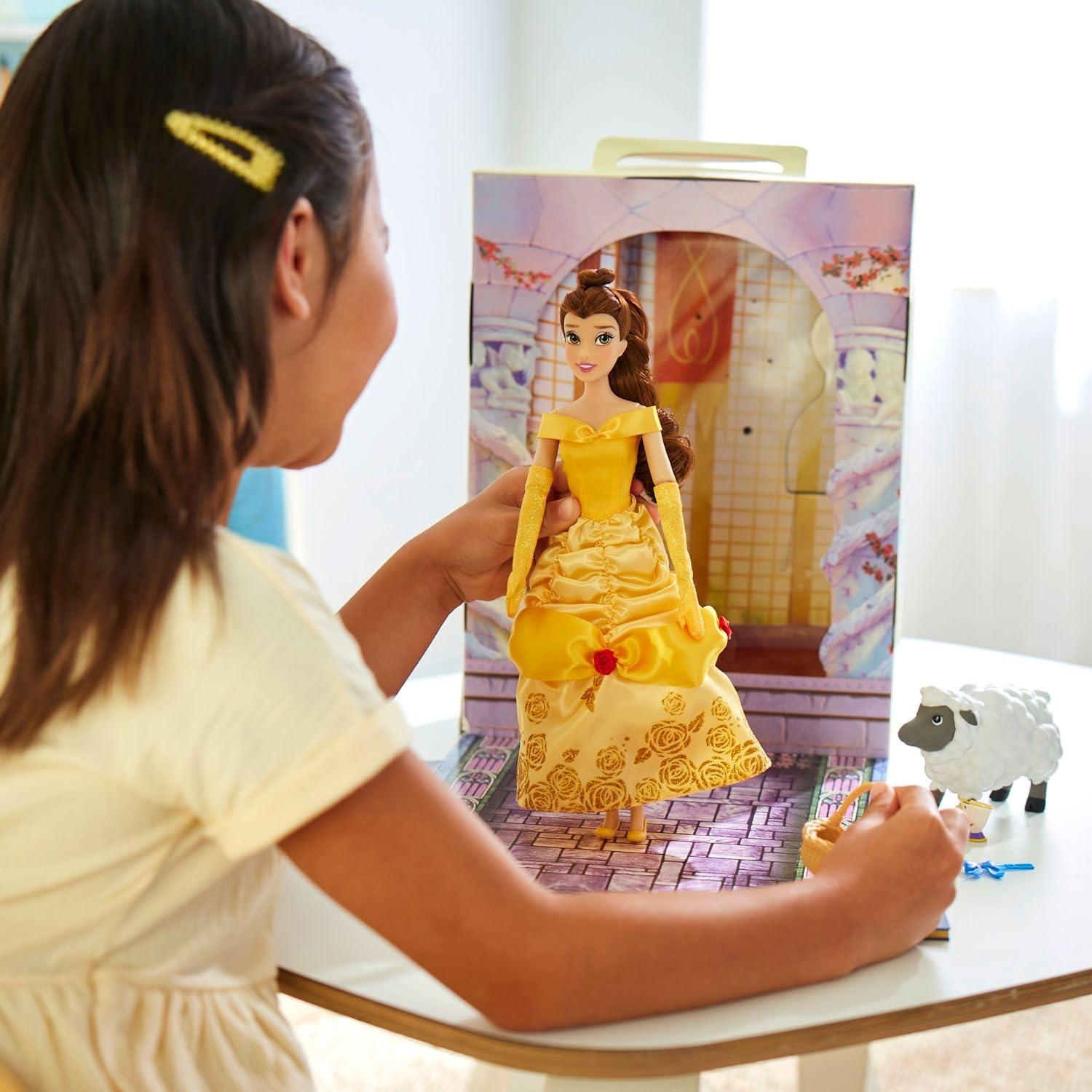 Лялька Disney Princess в наборі з додатковим одягом, улюбленцем та аксесуарами Бель - Зображення 4