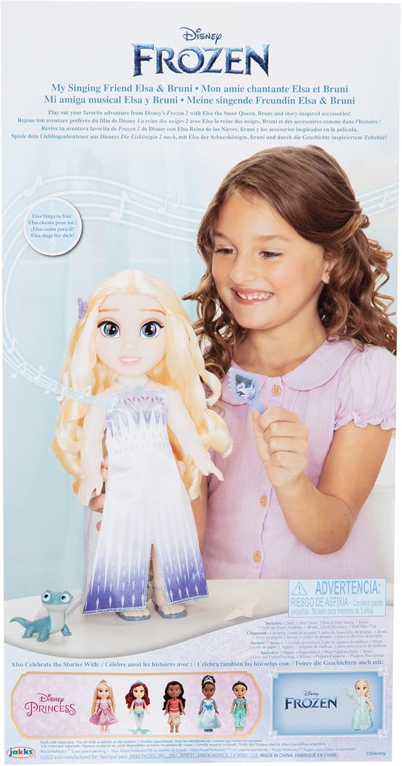 Disney Frozen «Моя Співоча Подруга Ельза» з Бруні | Інтерактивна лялька Elsa My Singing Friend, 35 см - Зображення 2