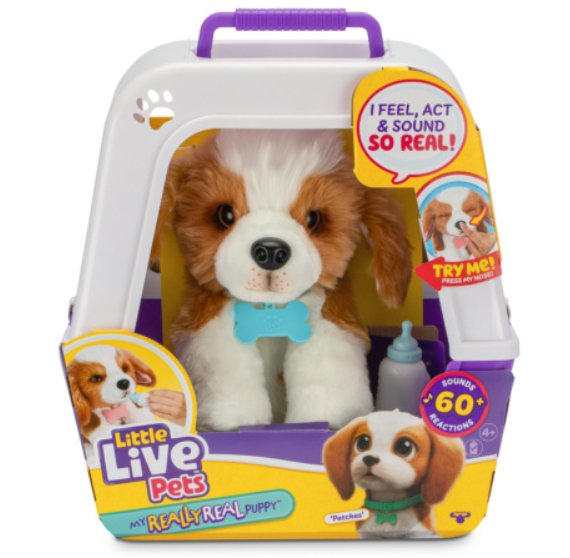 Інтерактивна іграшка цуценя Патчс (Patches) в переносці Little Live Pets