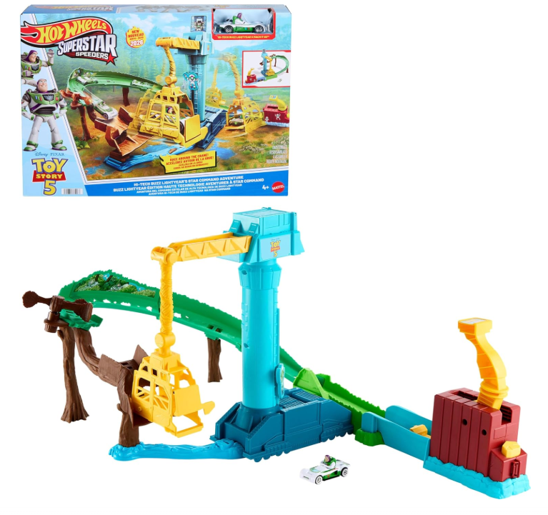 Пускова установка та транспортер з машинкою Базза Лайтера Hi-Tech Buzz Lightyear Hot Wheels Disney/Pixar 1:64.